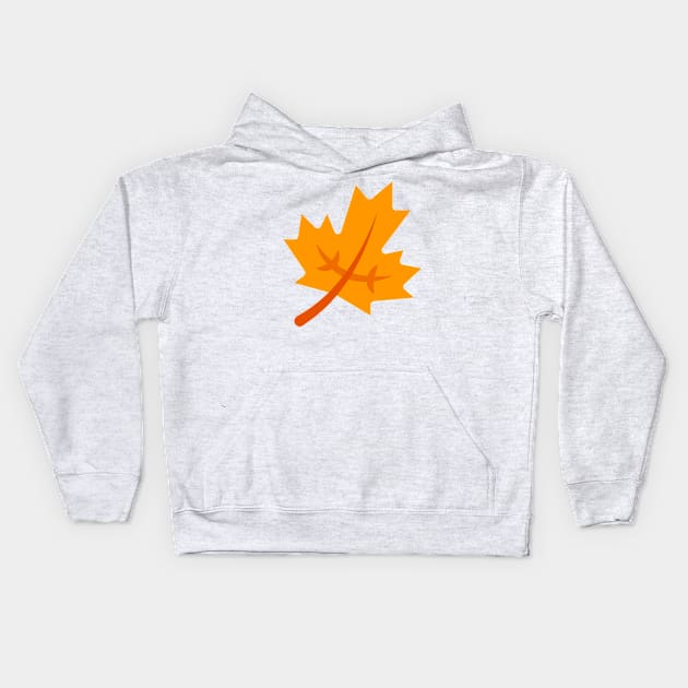 Autumn Leaf Pattern Kids Hoodie by Playful Creatives